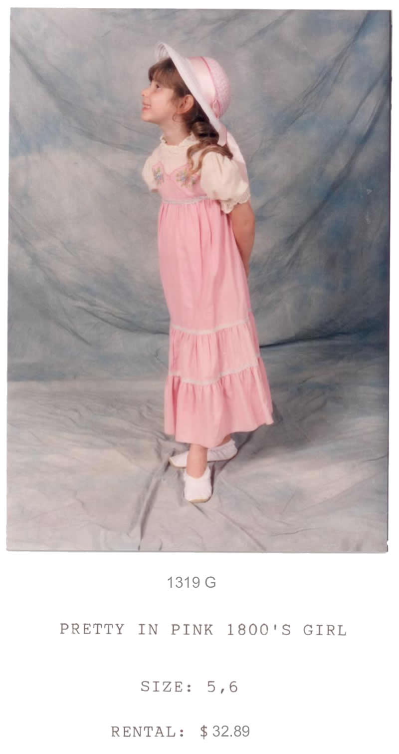 PRETTY IN PINK 1800s GIRL